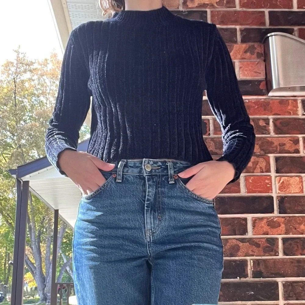Cropped Chenille Sweater